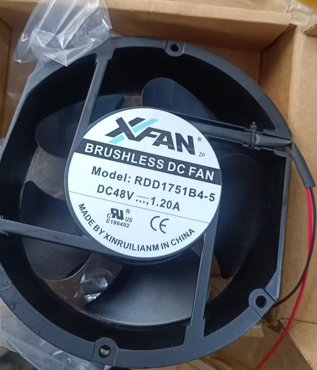 XFAN RDD1751B4-5 Axial Cooling Fan, DC 48V, 1.2A – Pack of 20