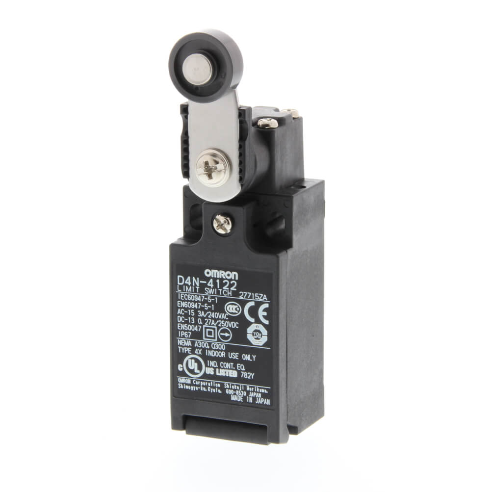 OMRON D4N-1B22 Safety Limit Switch, 2NC, IP67 Protection, Roller Lever