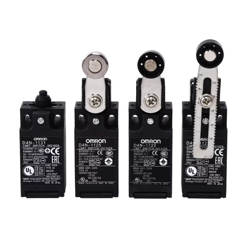 OMRON D4N-212G Safety Limit Switch, 1NC/1NO, IP67 Protection, Adjustable Roller Lever