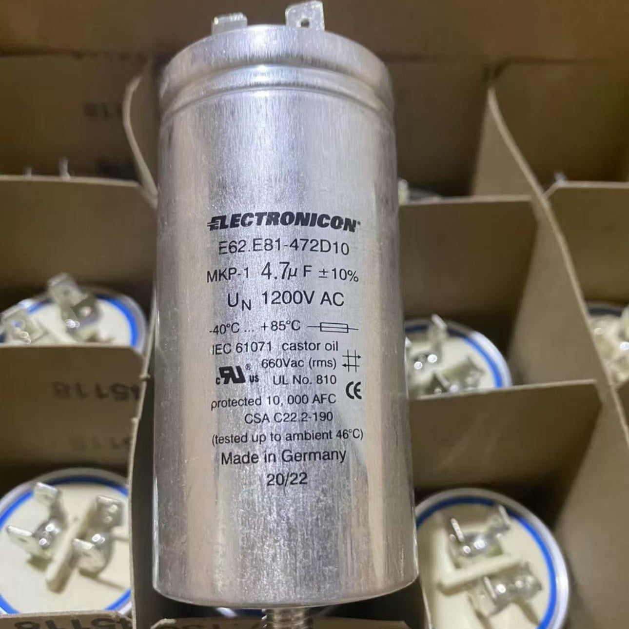 Condensador ELECTRONICON E62.E81-472D10 4.7UF 12000V (12 piezas)