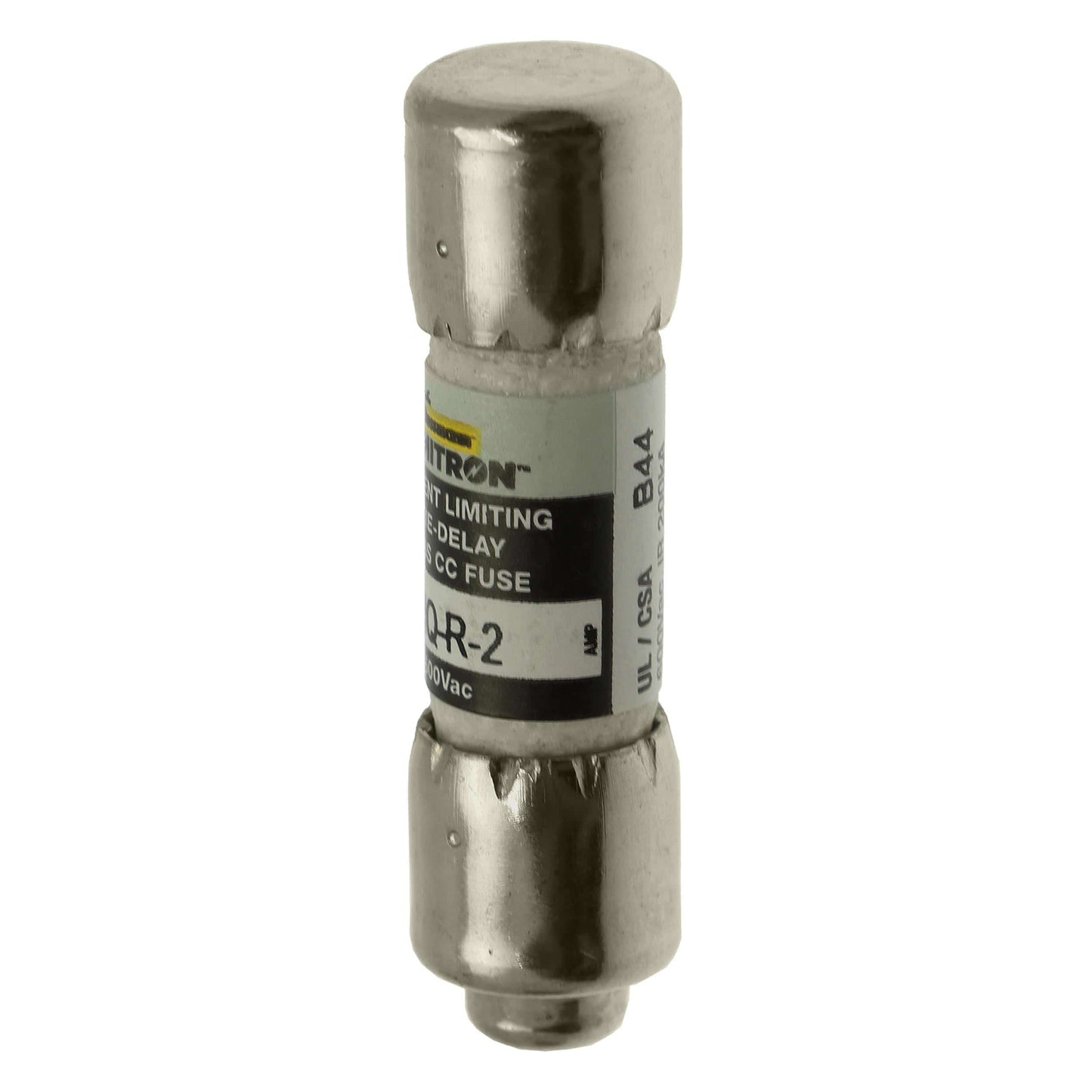 Bussmann Eaton Bussmann FNQ-R-2 Class CC Time-Delay Dual-Element Fuse, 2 A 600 VAC 200 kA – Pack of 10
