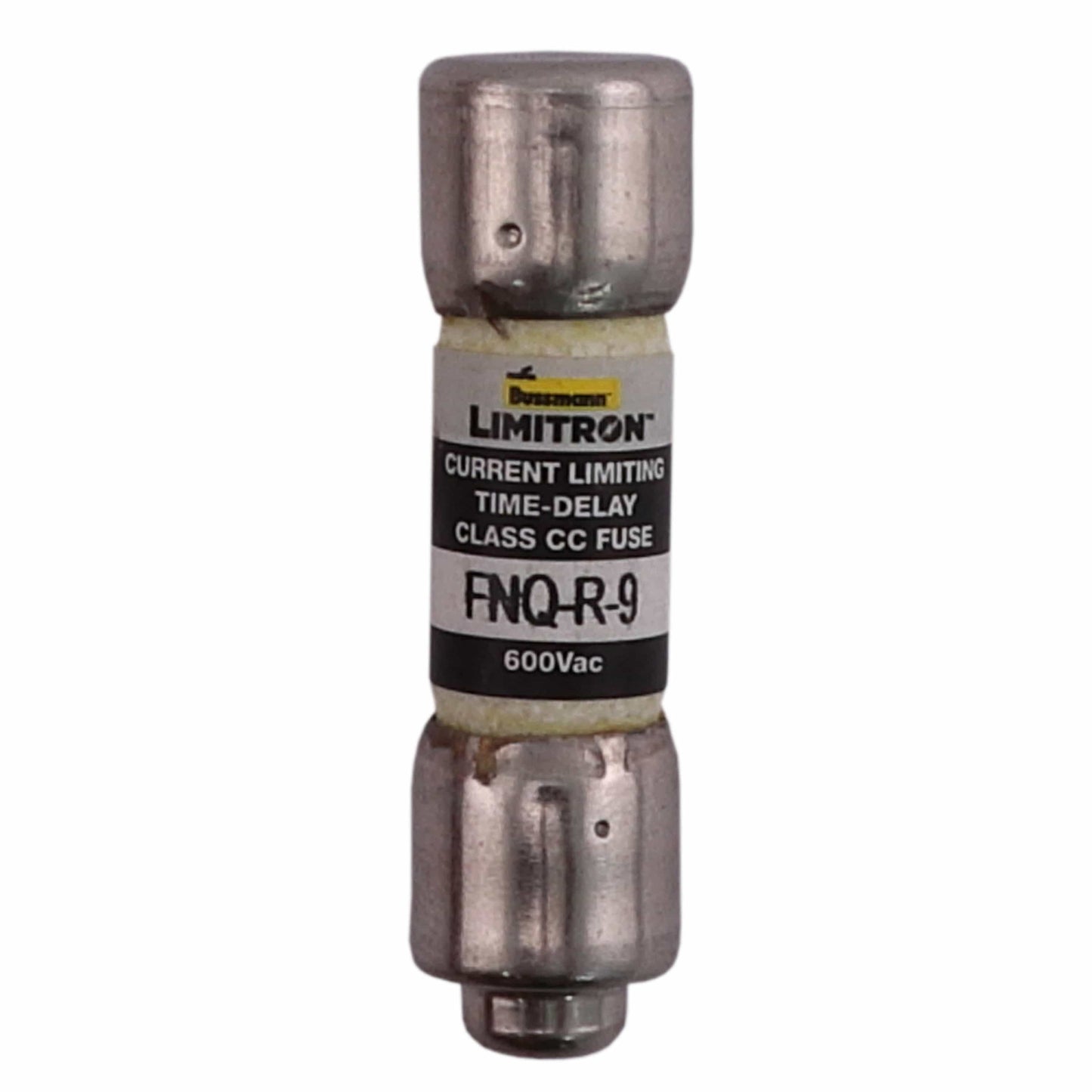 Bussmann Eaton Bussmann FNQ-R-9 Class CC Time-Delay Dual-Element Fuse, 9 A, 600 VAC, 200 kA Interrupting Rating – Pack of 10