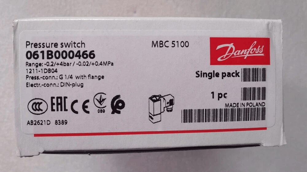 DANFOSS Danfoss MBC5100 061B000466 Pressure switch