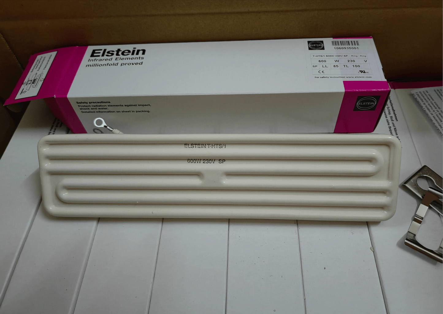 ELSTEIN ELSTEIN T-HTS/1 600W 230V With Pilot Ceramic Heater (4 Pieces)