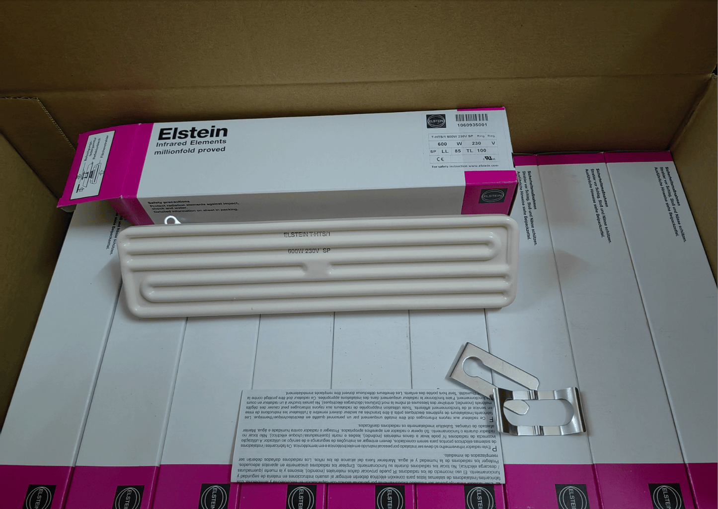 ELSTEIN ELSTEIN T-HTS/1 600W 230V Without Pilot Ceramic Heater (4 Pieces)