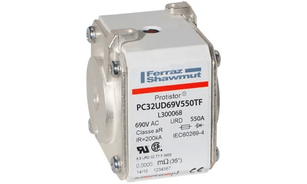 Ferraz Shawmut General Industrial Fuses Mersen PC32UD60V1100TF Protistor Fuse, 1100A 600V AC, Size 32 aR, High-Speed Square Body with Striker - Pack of 3