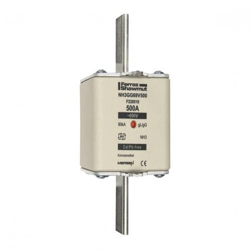 Ferraz Shawmut NH3GG69V500 3pcs Ferraz Shawmut NH3GG69V500 F228510 Fuses