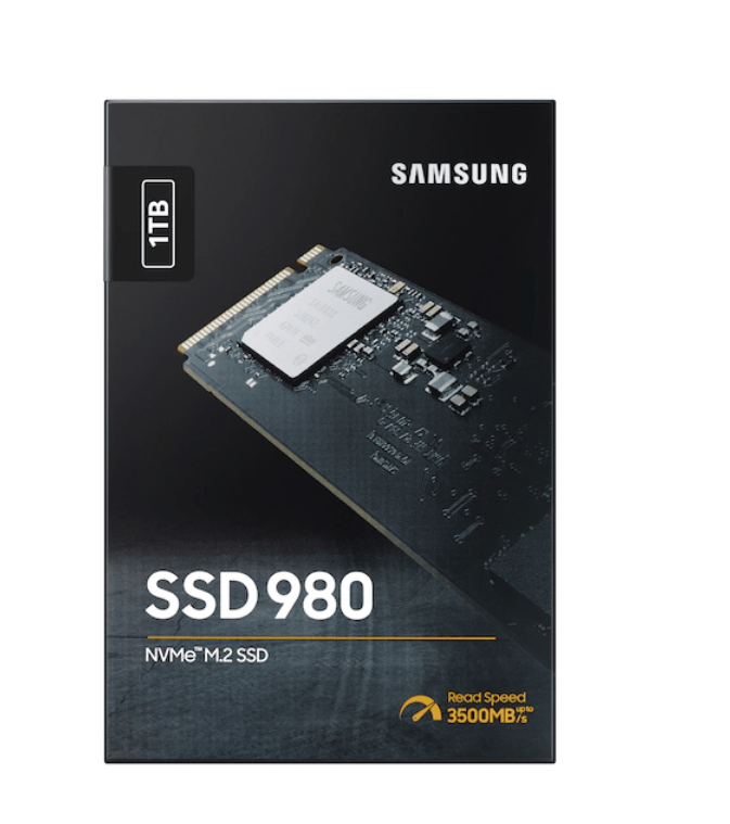 SAMSUNG SAMSUNG 980 SSD 1TB PCle 3.0x4, NVMe M.2 2280, Internal Solid State Drive, Storage for PC, Laptops, Gaming and More, HMB Technology, Intelligent Turbowrite, Speeds of up-to 3,500MB/s, MZ-V8V1T0B/AM