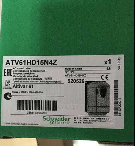 Schneider Schneider Electric Altivar ATV61HD15N4 VFD, 20 HP, 3-Phase 380-480V, IP20, EMC Filter