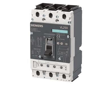 Siemens two-level Siemens 3VL3725-1AA36-0AA0 VL250N Molded Case Circuit Breaker, 3‑Pole, ≤250 A (In), Icu 55 kA @ 415 V — No Overcurrent Release