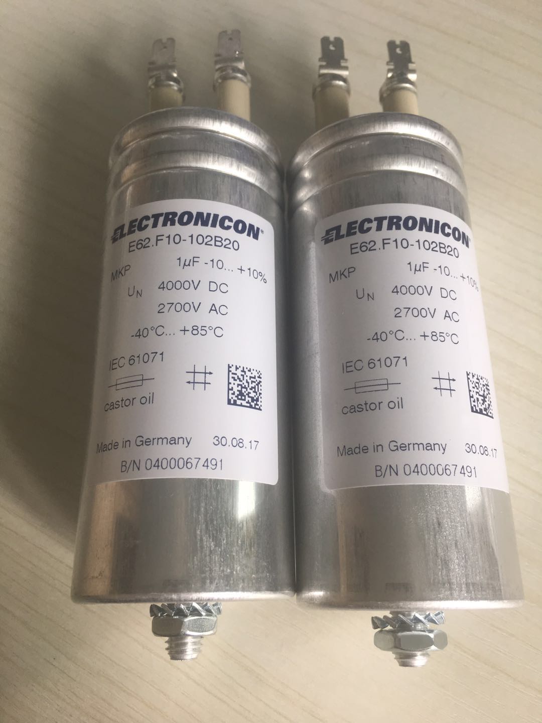 Condensador ELECTRONICON E62.F10-102B20 1UF 4000VDC 2700VAC (12 piezas)