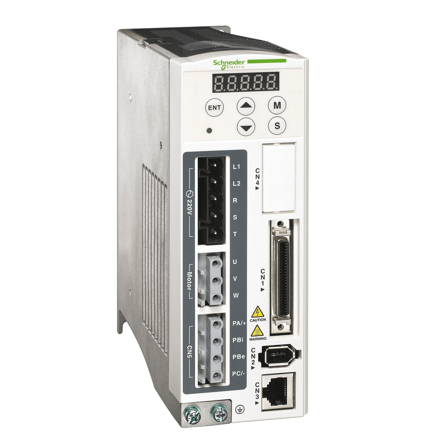 Schneider Electric LXM23DU04M3X Lexium 23 Motion Servo Drive — Single-Phase 200–255 VAC Supply, 400 W Output, Integrated I/O — Compact Servo Drive