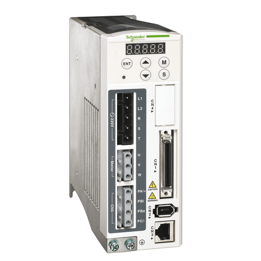 Schneider Electric LXM23DU15M3X Lexium 23 Motion Servo Drive — Single-Phase 200–255 VAC Supply, 1.5 kW Output, Integrated I/O — Compact Servo Drive