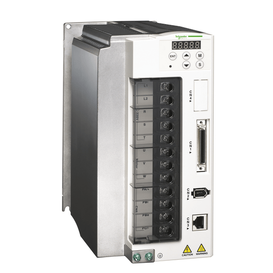 Schneider Electric LXM23DU02M3X Lexium 23 Motion Servo Drive — Single-Phase 200–255 VAC Supply, 0.2 kW (200 W) Output, Integrated I/O — Compact Servo Drive
