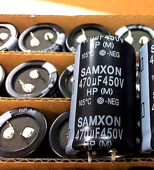 Condensador electrolítico Samxon de 450 V y 470 µF, 35 x 50 mm, de inserción a presión – Paquete de 100 