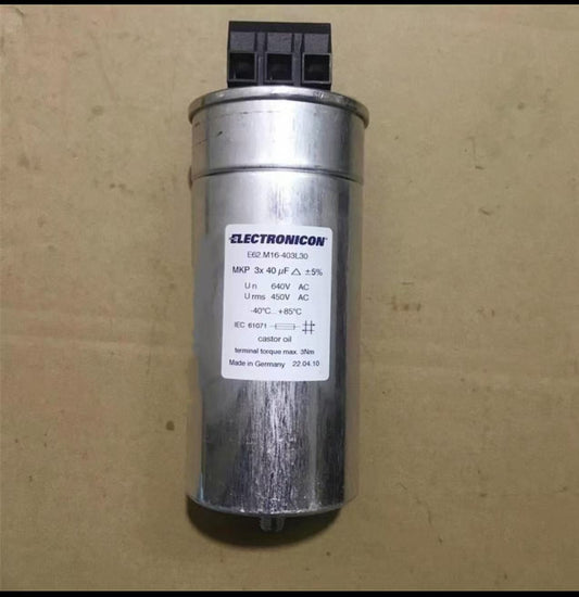 ELECTRONICON E62.M16-403L30 3-Phase MKP Capacitor, 3x 40µF 640V AC – Pack of 6