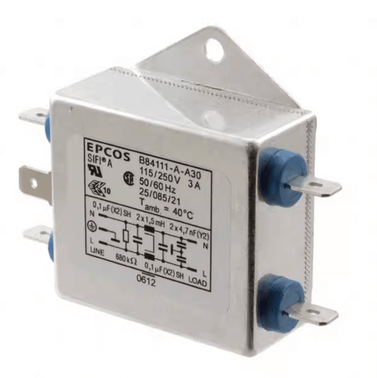 EPCOS B84111A0000A030 B84111A Power Line Filter, 250 V, 3 A, Compact Design