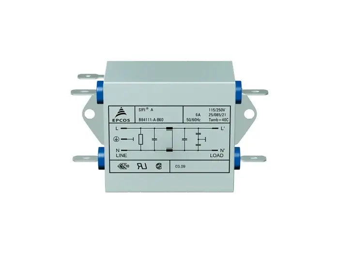 EPCOS B84111A0000A110 B84111A Power Line Filter, 250 V, 10 A, Compact Design