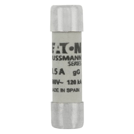 Eaton C10G0.5 Cylindrical Fuse, 0.5A 500Vac, Class gG/gL, 10x38mm - Pack of 10