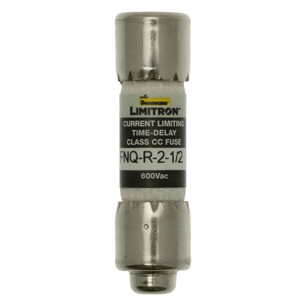 Eaton Bussmann FNQ-R-2-1/2 Class CC Time-Delay Dual-Element Fuse, 2.5 A 600 VAC 200 kA – Pack of 10