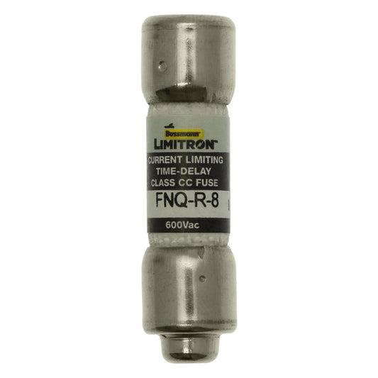 Eaton Bussmann FNQ-R-8 Class CC Time-Delay Dual-Element Fuse, 8 A, 600 VAC, 200 kA Interrupting Rating – Pack of 10