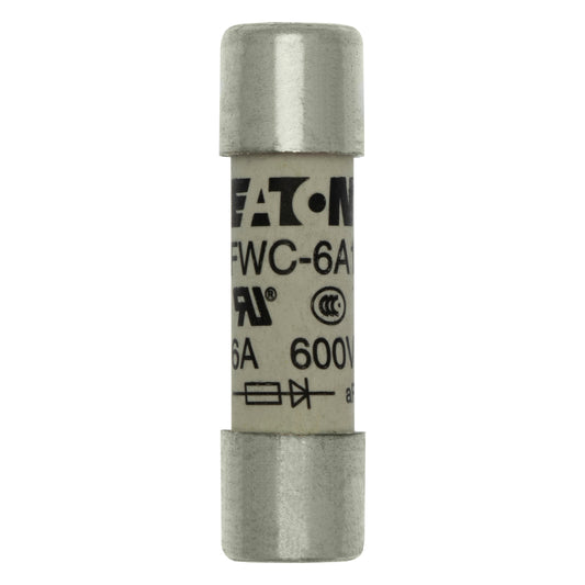 Eaton FWC-6A10F Fuse, 6A 600V, Fast-Acting Ferrule, 10x38mm - Pack of 10