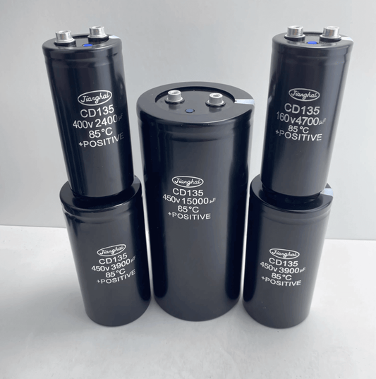 Jianghai CD136 Series 8200μF 400V Screw Terminal Aluminum Electrolytic Capacitor, 90×157mm