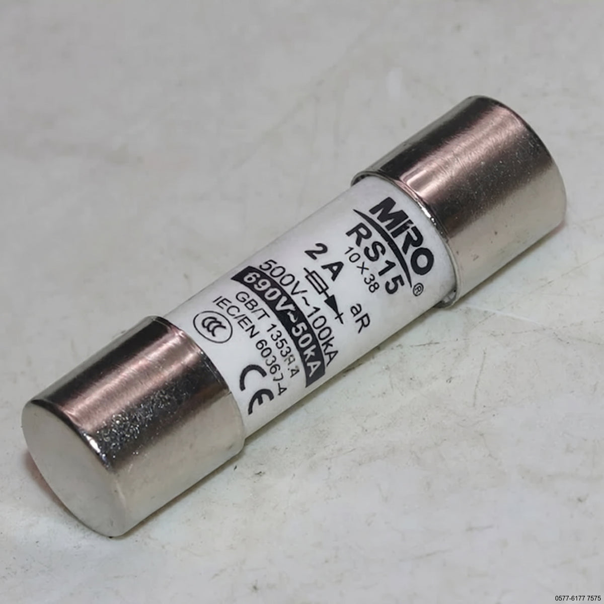MIRO RS15 RS15 Series Cylindrical Fuse Link, 2A, 500V/690V AC, aR Fast ...