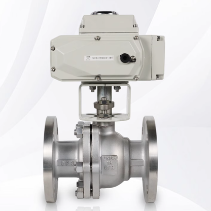 HUGONG Q941F-16P DN20 Electric flange 304 stainless steel ball valve high temperature corrosion resistant switching valve