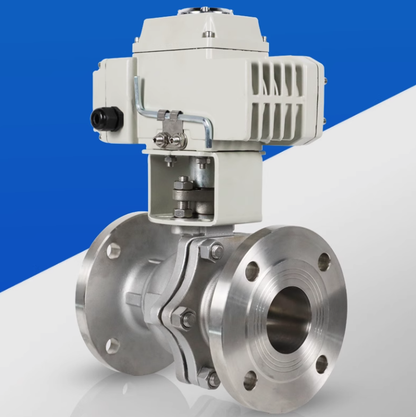 HUGONG Q941F-16P DN20 Electric flange 304 stainless steel ball valve high temperature corrosion resistant switching valve