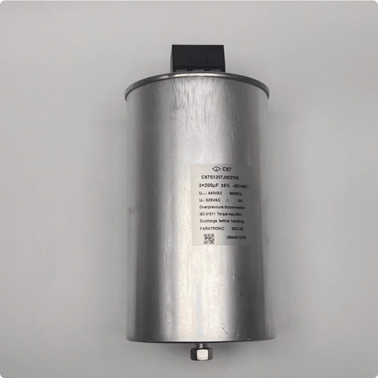 Condensador FARATRONIC C67S1207J002700 440v380v230vac400V3*200uf (2 piezas)
