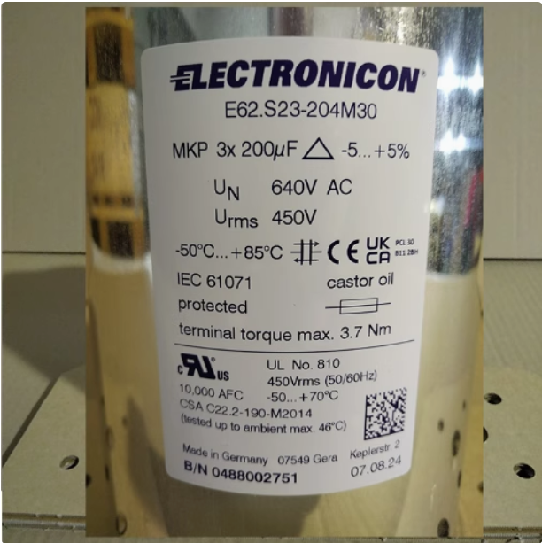 Condensador ELECTRONICON E62.S23-204M30 3*200uF 640VAC (10 piezas)