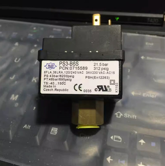 ALCO PS3-A1S Pressure Switch - 2.3/3.3 bar Adjustable Differential, SPDT (PCN 0713119)