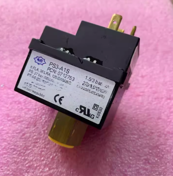 ALCO PS3-A1S Pressure Switch, 1.5/3 bar Adjustable Differential, SPDT, Refrigeration/HVAC, PCN 0712753 (Emerson)