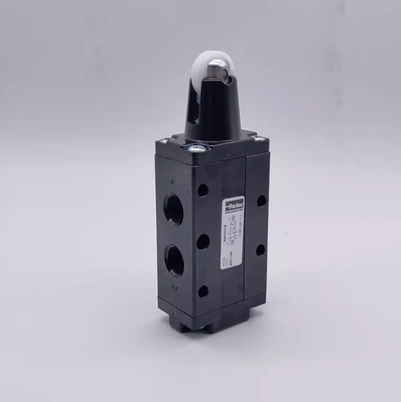 Válvula de control manual neumática de rodillo Parker B53004RS serie B53, función 5/2, G 1/4 pulg.