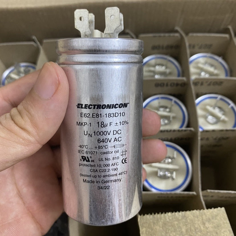 Condensador ELECTRONICON E62.E81-183D10 16A 1000V (12 piezas)