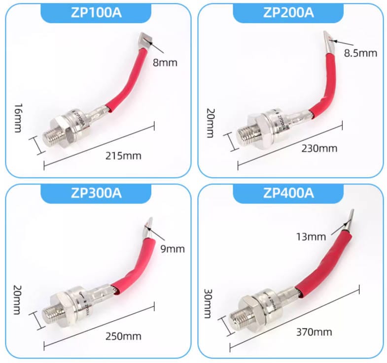 Apexon Thyristor control tube Thyristor control tube :  ZP5A 200-2000V (10 Pieces)