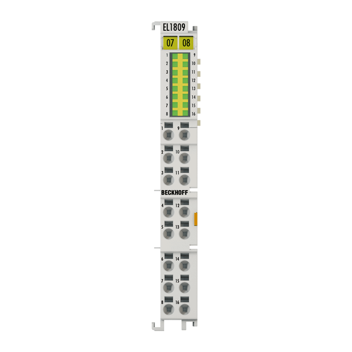 El1409 Beckhoff EL1809 EtherCAT Terminal 16-Channel Digital Input, 24V DC, 3 ...
