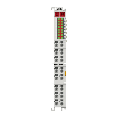 Beckhoff Ethernet Module Beckhoff EL2889 EtherCAT Terminal, 16-Channel Digital Output (Ground Switching), 24V DC, 0.5A/Channel, 12×100×68 mm