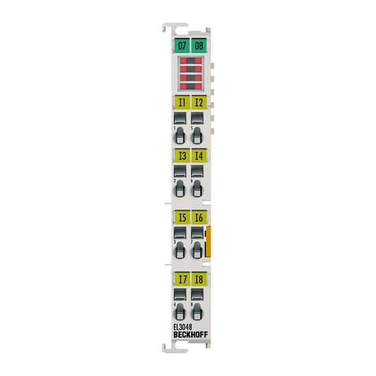 Beckhoff Ethernet Module Beckhoff EL3048 EtherCAT Terminal Analog Input, 0–20 mA, 12-bit, 12×100×68 mm