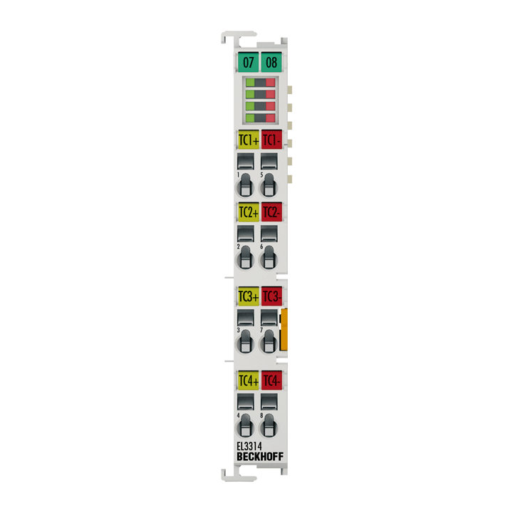 Beckhoff EL3314 EtherCAT Terminal 4-Channel Thermocouple Input, 16-bit ...