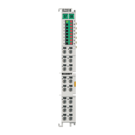 Beckhoff Ethernet Module Beckhoff EL3318 EtherCAT Terminal 8‑Channel Thermocouple Analog Input, 16‑bit Resolution, 2‑wire, 12×100×68 mm