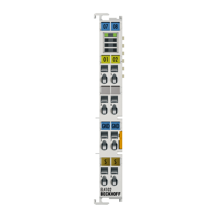 Beckhoff EL4102 EtherCAT Terminal 2-Channel Analog Output, 0–10 V, 16 ...