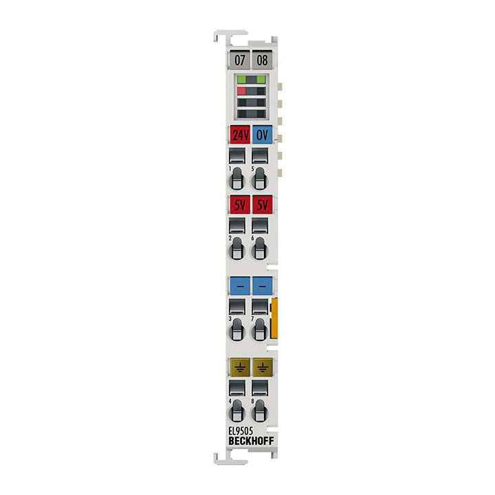 Beckhoff EL9505 EtherCAT Terminal Power Supply, 24V DC Input, 5V DC Ou ...