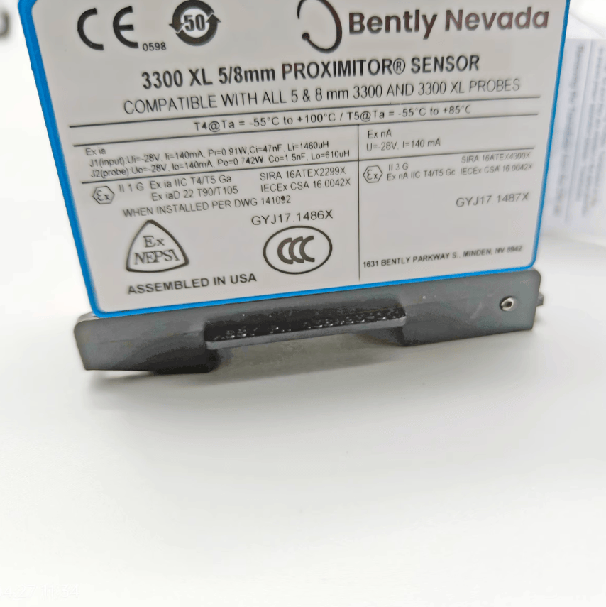Bently Nevada Bently Nevada 330180-51-CN 3300 XL Proximitor Sensor, 5.0 m System Length, DIN Mount, ATEX/IECEx/NEPSI Certified