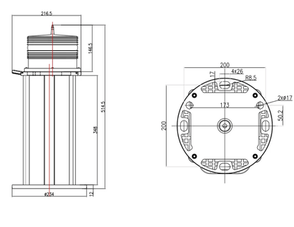 Bro-Electric NFS1500 SOLAR NAVIGATION LANTERN