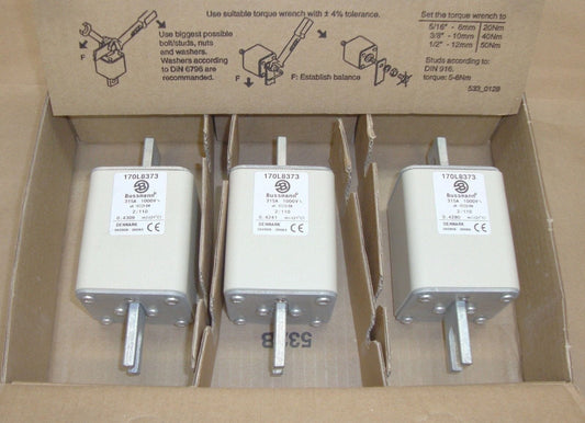 Bussmann 170L8373 3pcs Bussmann 170L8373 315A 1000V Fuses (3 Pieces)