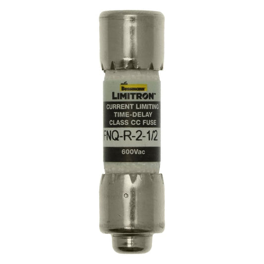 Bussmann Eaton Bussmann FNQ-R-2-1/2 Class CC Time-Delay Dual-Element Fuse, 2.5 A 600 VAC 200 kA – Pack of 10