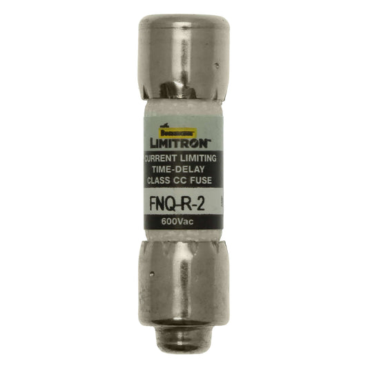 Bussmann Eaton Bussmann FNQ-R-2 Class CC Time-Delay Dual-Element Fuse, 2 A 600 VAC 200 kA – Pack of 10