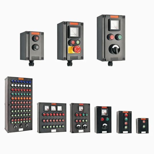 CZ Control Boxes CZ CZ1242 Explosion-proof Control Box, GRP, Up to 180A 690V, Ex db eb ia mb IIC T6/T5 Gb T80/T95℃ Db, IP66, IECEx ATEX Approved